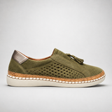 Ravelle-Perforated Slip-On Sneakers