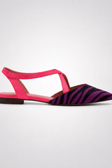 Zelina-Printed Cross Strap Flats