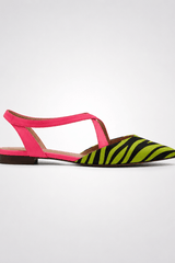 Zelina-Printed Cross Strap Flats