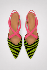 Zelina-Printed Cross Strap Flats