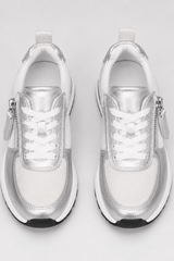 Celina-Metallic Zip Sneakers