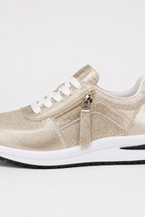 Celina-Metallic Zip Sneakers