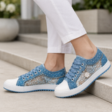 Elaria-Floral Mesh Sneakers