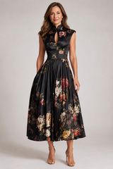 Velora – Midnight Garden Midi Dress