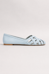 Roselle-Woven Peep Toe Flats