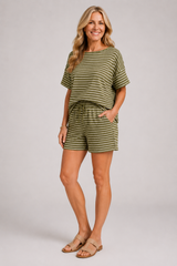 Marina - Striped Short Set