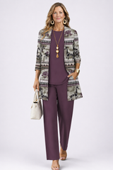 Marissa - Printed Layered Three-Piece Set
