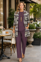 Marissa - Printed Layered Three-Piece Set