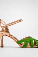 Rosalia - Metallic Slingback Heels