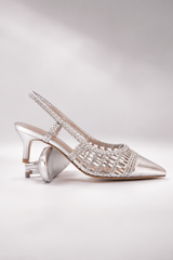 Mila-Metallic Slingback Heels