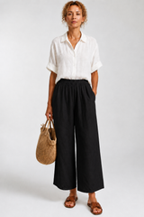 Lunara-Wide Leg Linen Pants