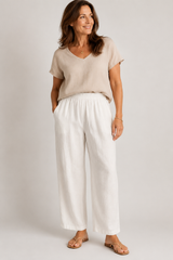 Lunara-Wide Leg Linen Pants