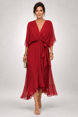 Seraphina – Flowing Tie-Waist Midi Dress