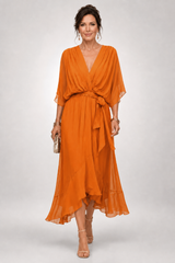 Seraphina – Flowing Tie-Waist Midi Dress