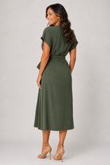 Sorella – Wrap Tie Midi Dress