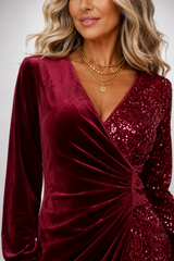 Scarlette – Velvet Spark Wrap Dress