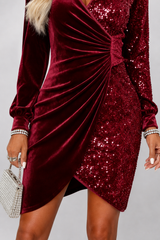 Scarlette – Velvet Spark Wrap Dress