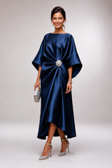 Valoria – Regal Drape Satin Dress