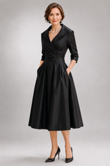 Belladonna – Satin Elegance Midi Dress