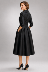 Belladonna – Satin Elegance Midi Dress