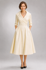 Belladonna – Satin Elegance Midi Dress