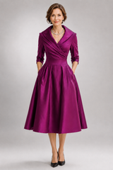 Belladonna – Satin Elegance Midi Dress
