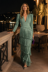 Verdara – Fringe Elegance Maxi Dress