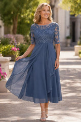 Elowara – Lace Elegance Midi Dress