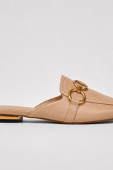 Sienna-Chain Detail Mule Flats