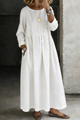 Delphine - Denim-Look Maxi Dress