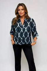 Casual Blouse With Elegant Pattern