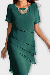 The Marissa – Layered Chiffon Midi Dress