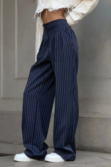 Pinstripe Wide Leg Pants