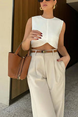 Old Money Style Cropped Pants