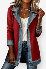 Brielle – Denim Trim Cotton Cardigan