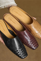 Brunelle - Woven Leather Flats