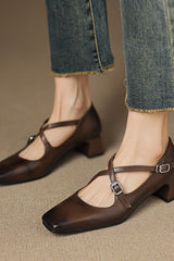 Velmira - Vintage Strap Heels