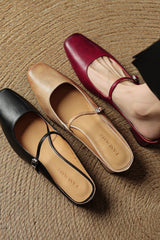 Roselisse - Leather Mule Pumps