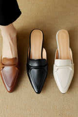 Cavelle - Leather Mule Pumps