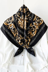 Galina Black Foulard (88cm - 100% Silk)