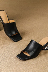 Elarisse - Sculpted Heel Mules