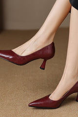 Veloura - Pointed Leather Pumps