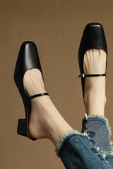 Roselisse - Leather Mule Pumps
