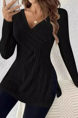 The Maren - Wrap Knit Longsleeve