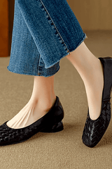 Velmira - Woven Leather Pumps