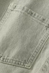 Light Green - Denim Overall Shorts