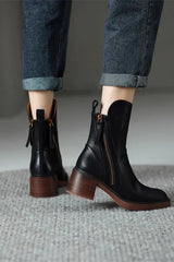 Streamlined Ankle - Leather Boots
