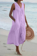Coralie – Pure Cotton Coastal Maxi Dress