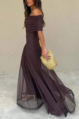 Elena - Flowing Off-Shoulder Maxi Dress
