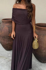Elena - Flowing Off-Shoulder Maxi Dress